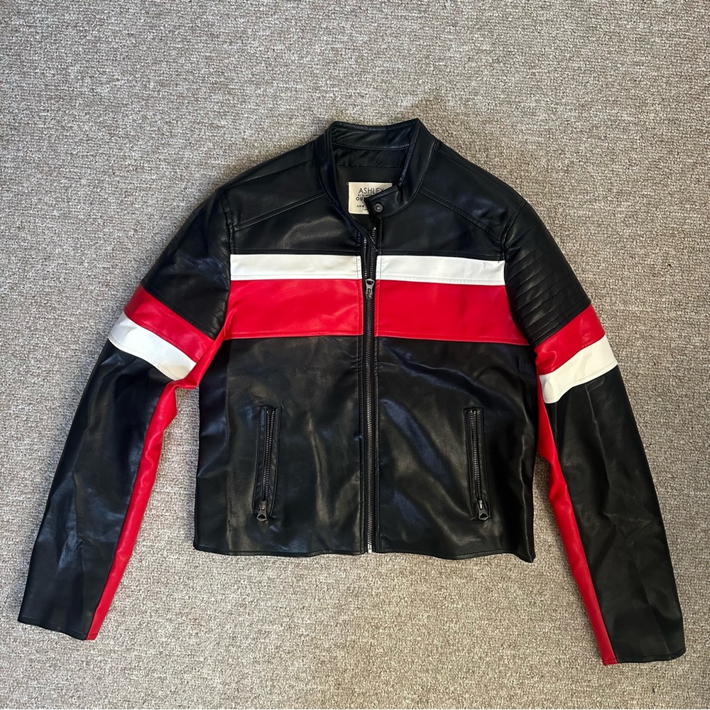 Black and Red Leather Jacket
